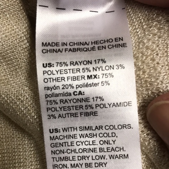 CHICO’S Women’s Pullover Sweater V Neck XL Cream With Subtle Metallic Sparkles - Picture 10 of 11